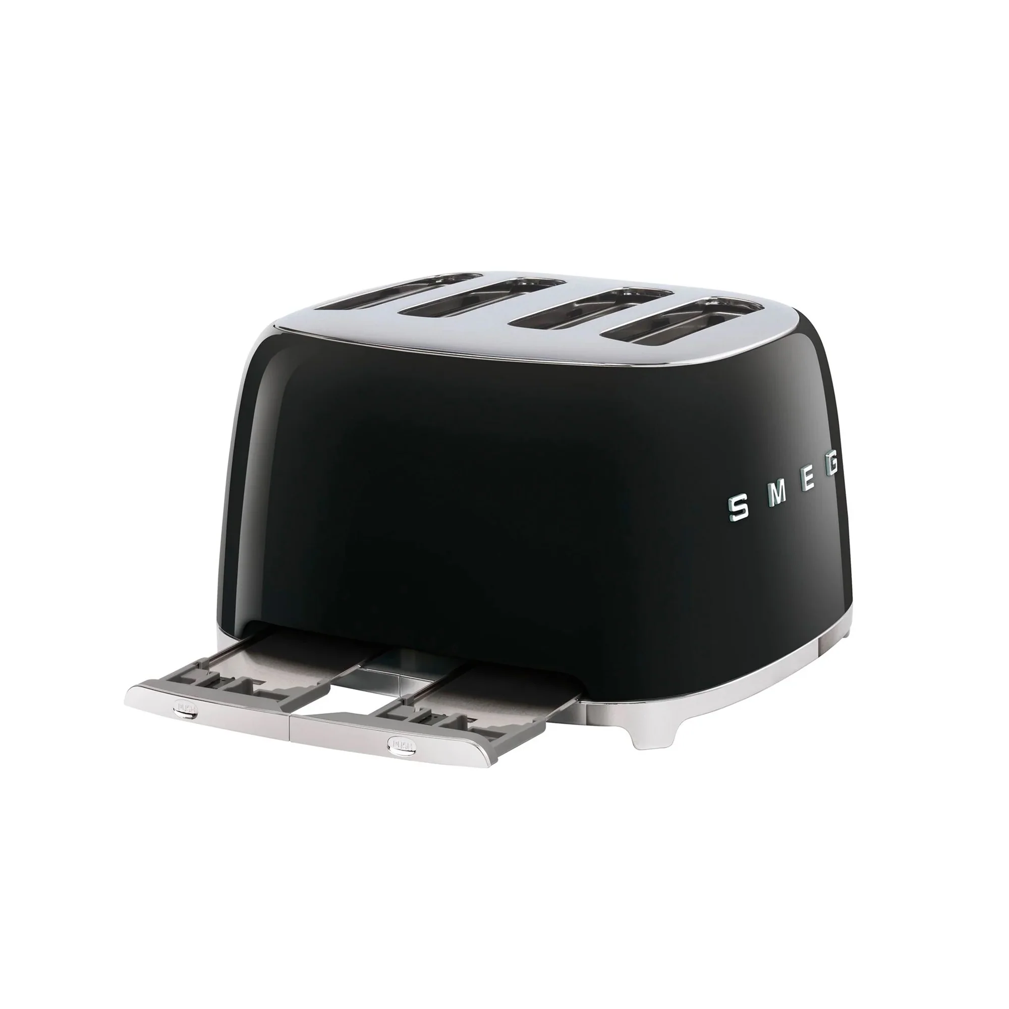 Smeg Retro 2000W 4 Slice Square Toaster - Black - Image 2