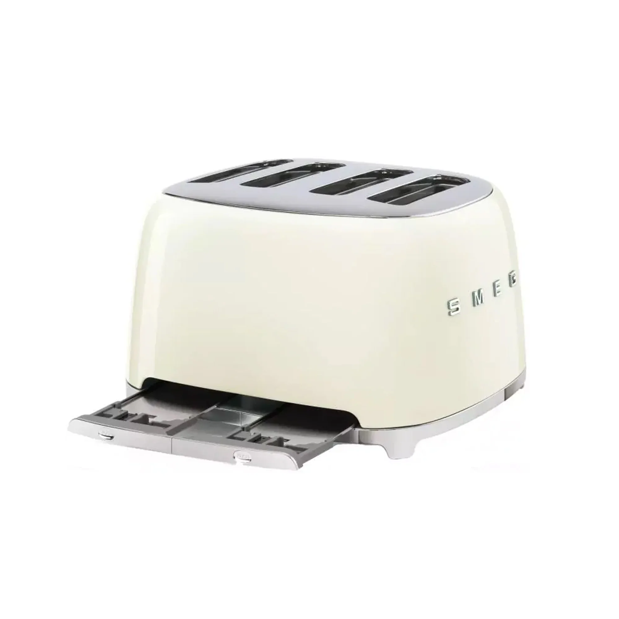 Smeg Retro 2000W 4 Slice Square Toaster - Cream - Image 2
