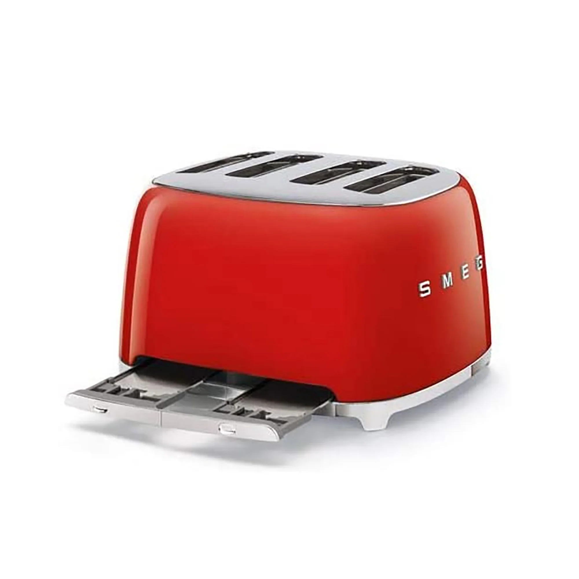 Smeg Retro 2000W 4 Slice Square Toaster - Red - Image 2