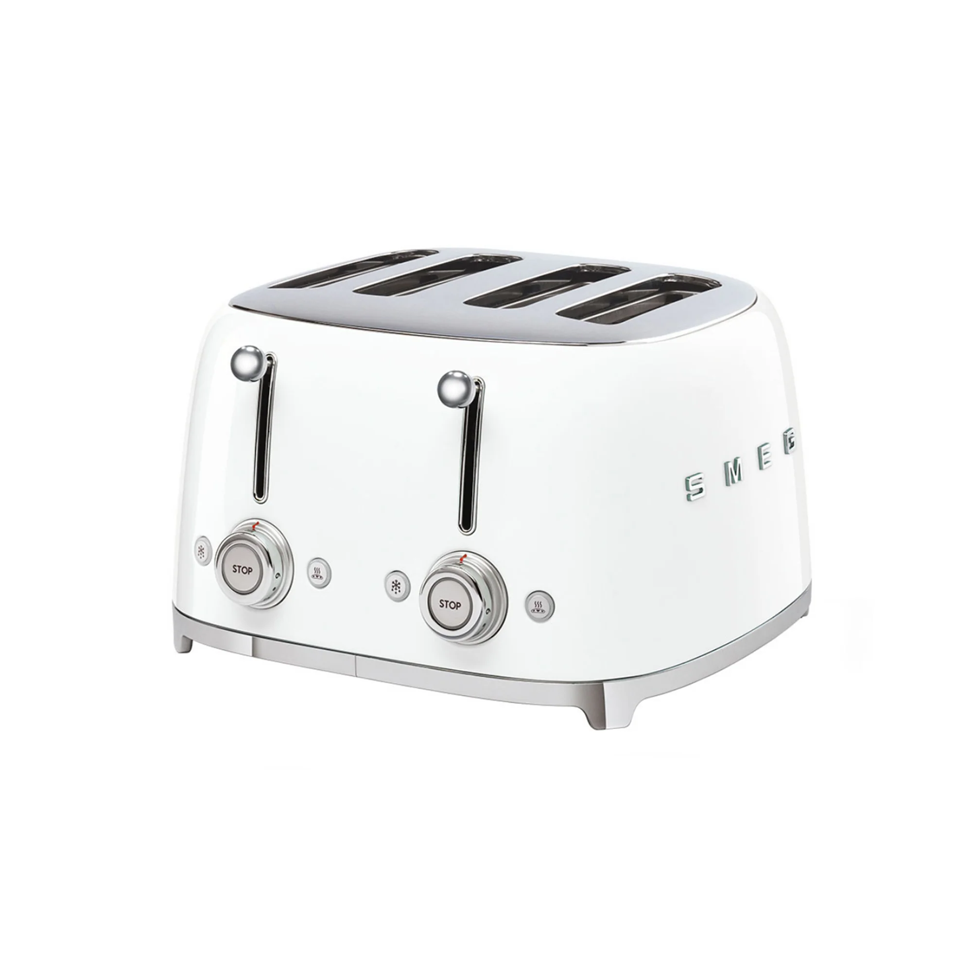 Smeg Retro 2000W 4 Slice Square Toaster - White
