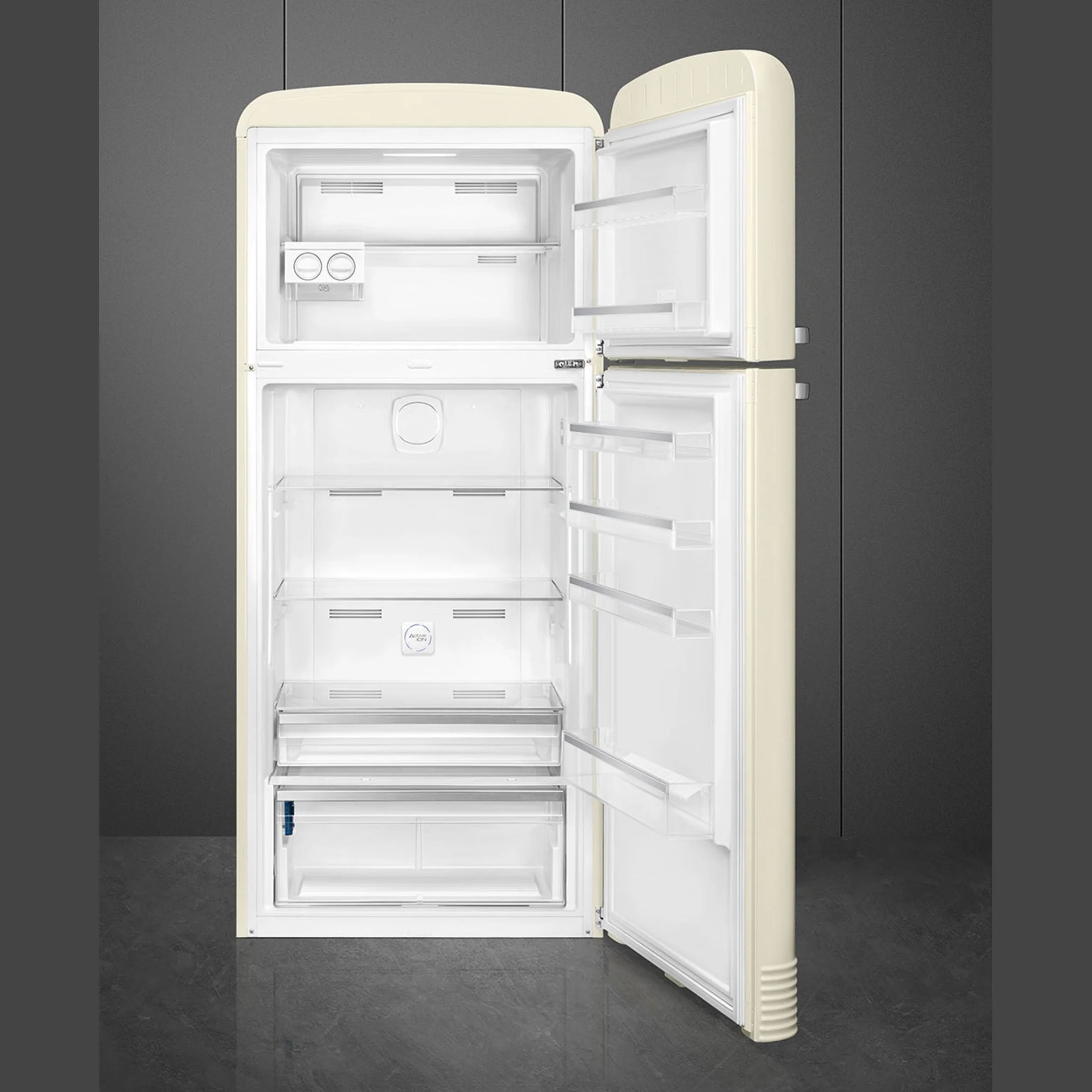 Smeg Retro Extra Volume Combination Fridge - Cream - Image 3