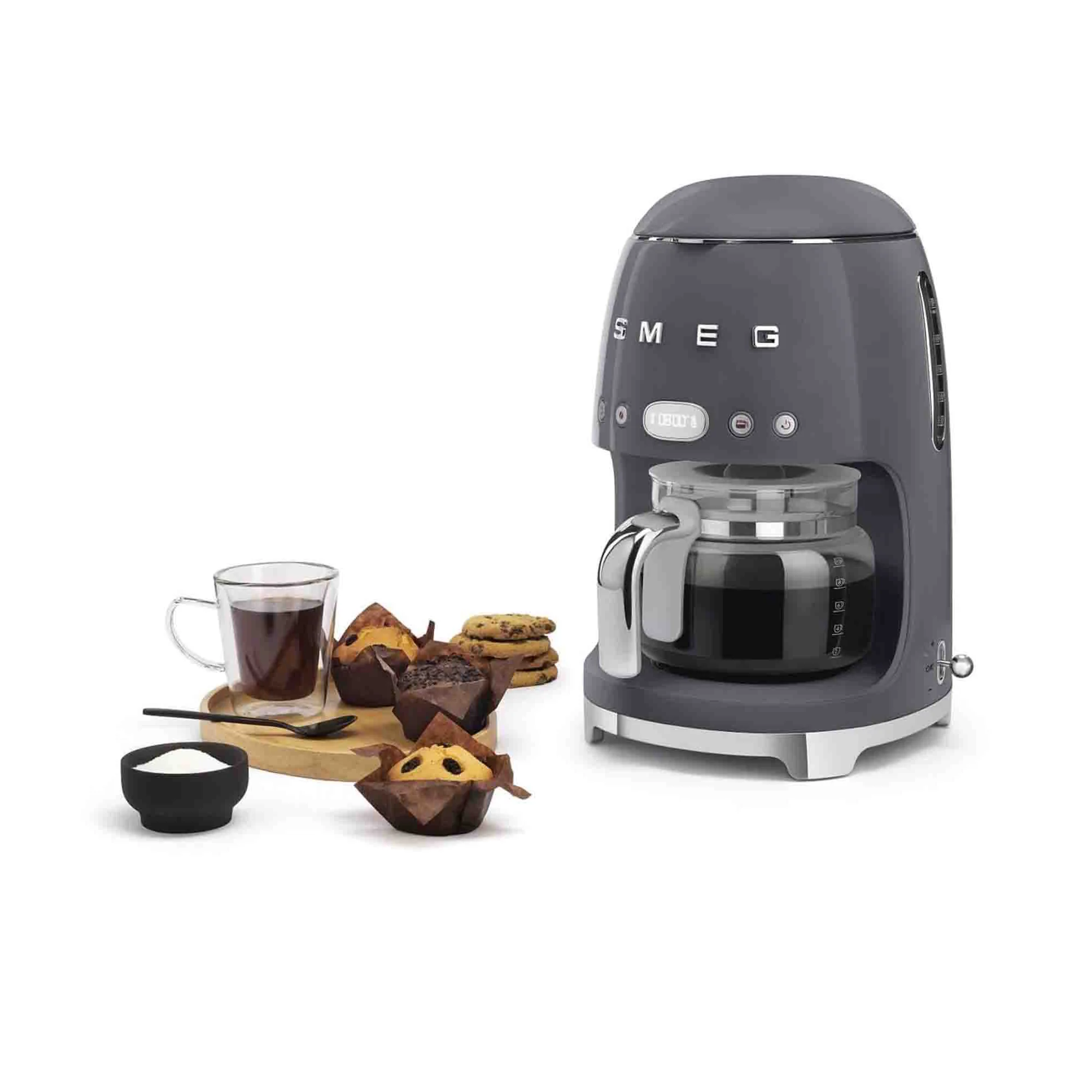 Smeg Retro Filter Coffee Machine Slate - Grey - Image 3