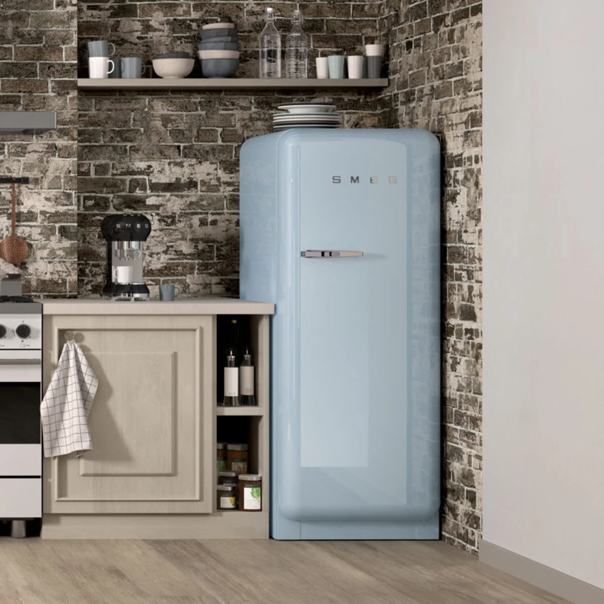 Smeg Retro Refrigerator - Pastel Blue - Image 3