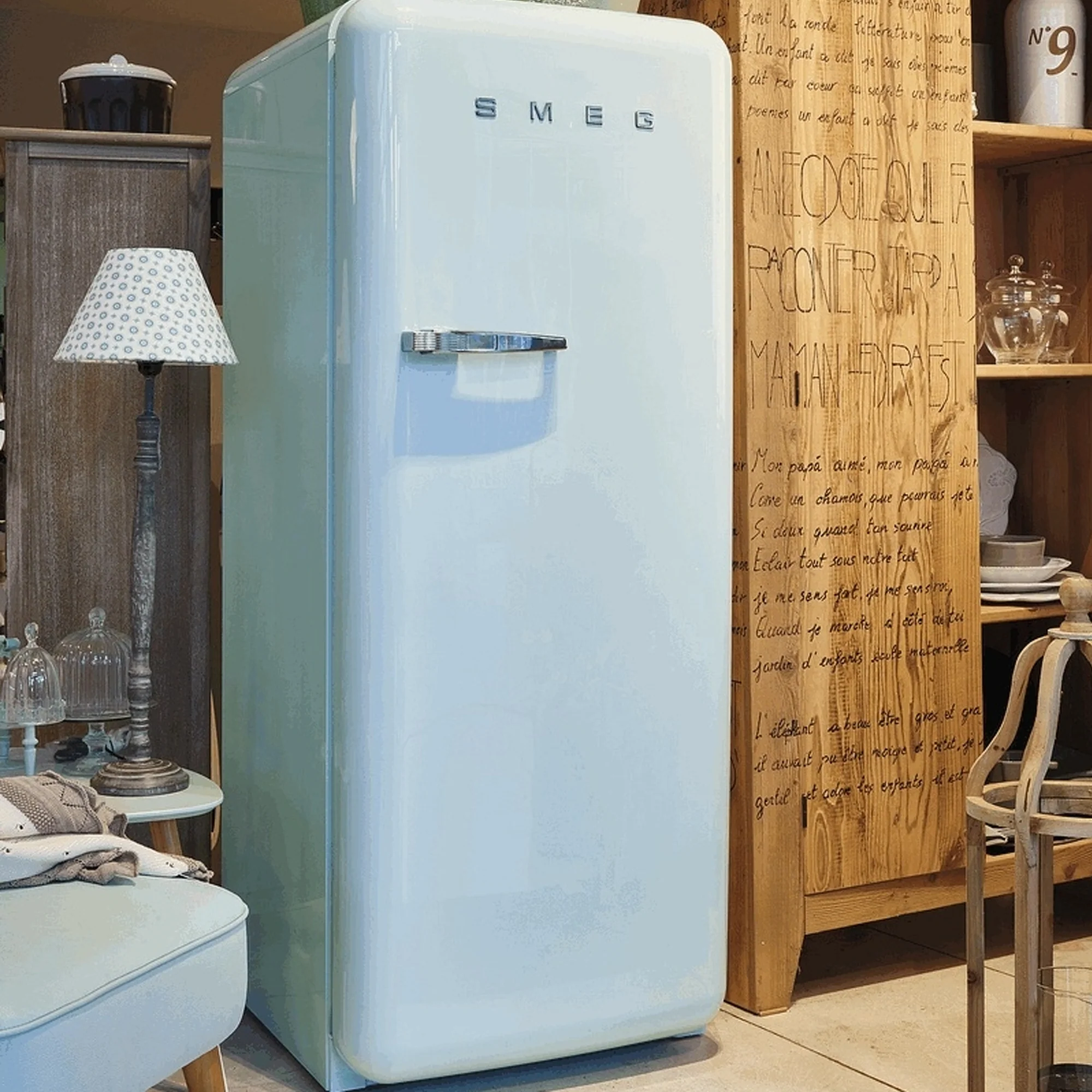 Smeg Retro Refrigerator - Pastel Blue - Image 4