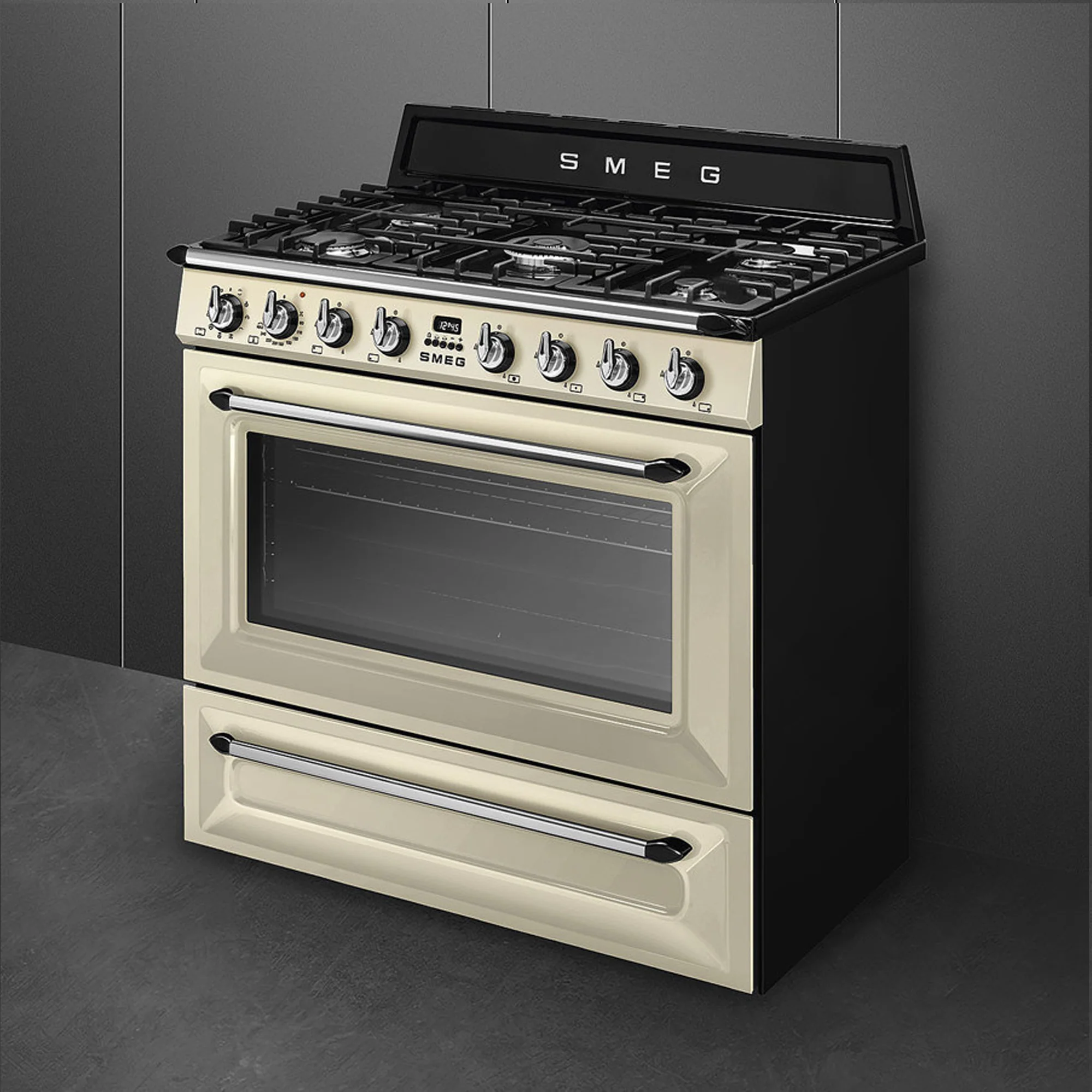 Smeg Victoria Gas-Electric Range Cooker - Cream - Image 3