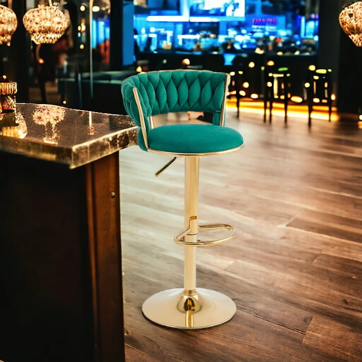 Stylish Gold Frame Bar Chair – Available In 3 Colours MWBCG01 - Image 2