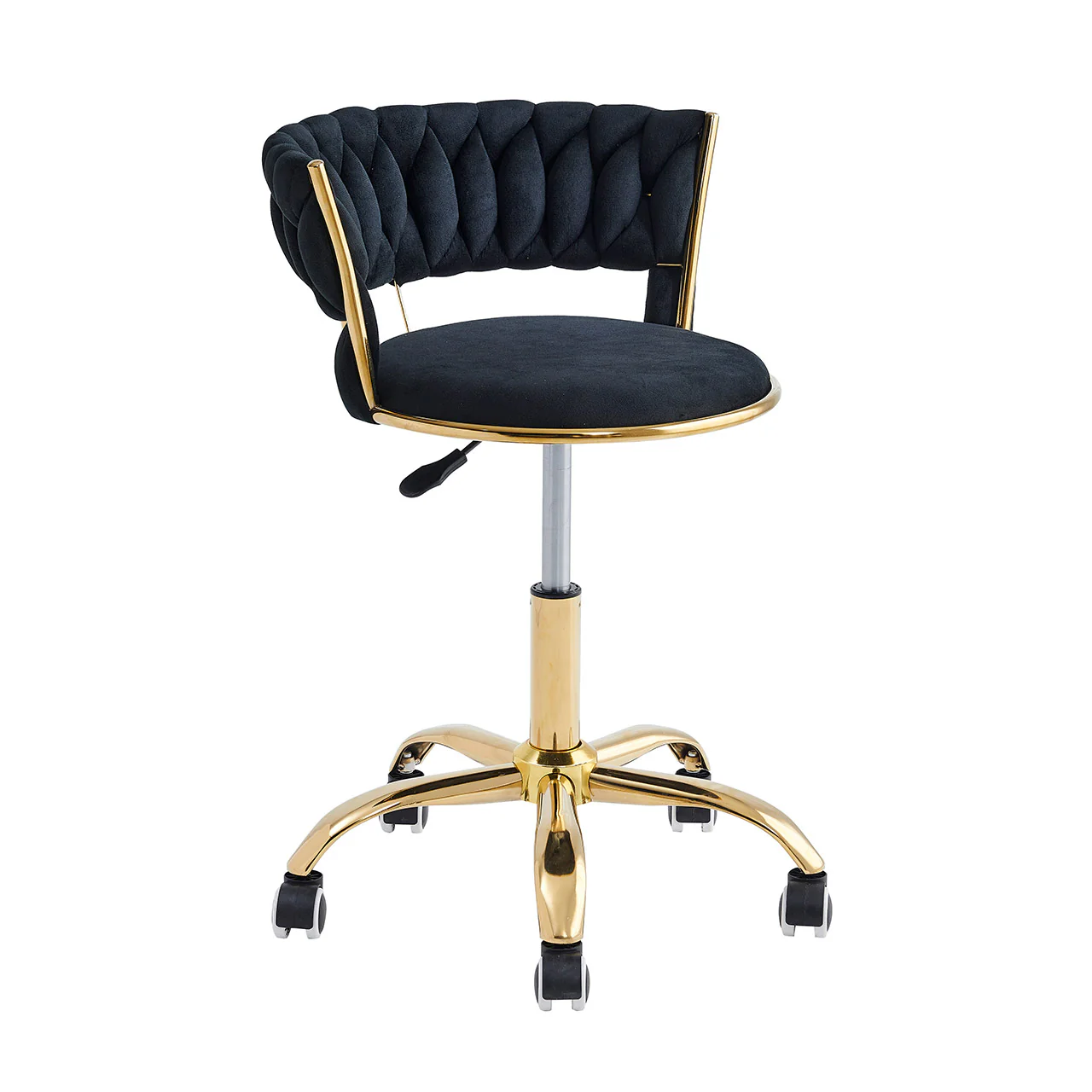 Stylish Gold Frame Bar Chair With Wheels – Available In 3 Colours MWCG05C