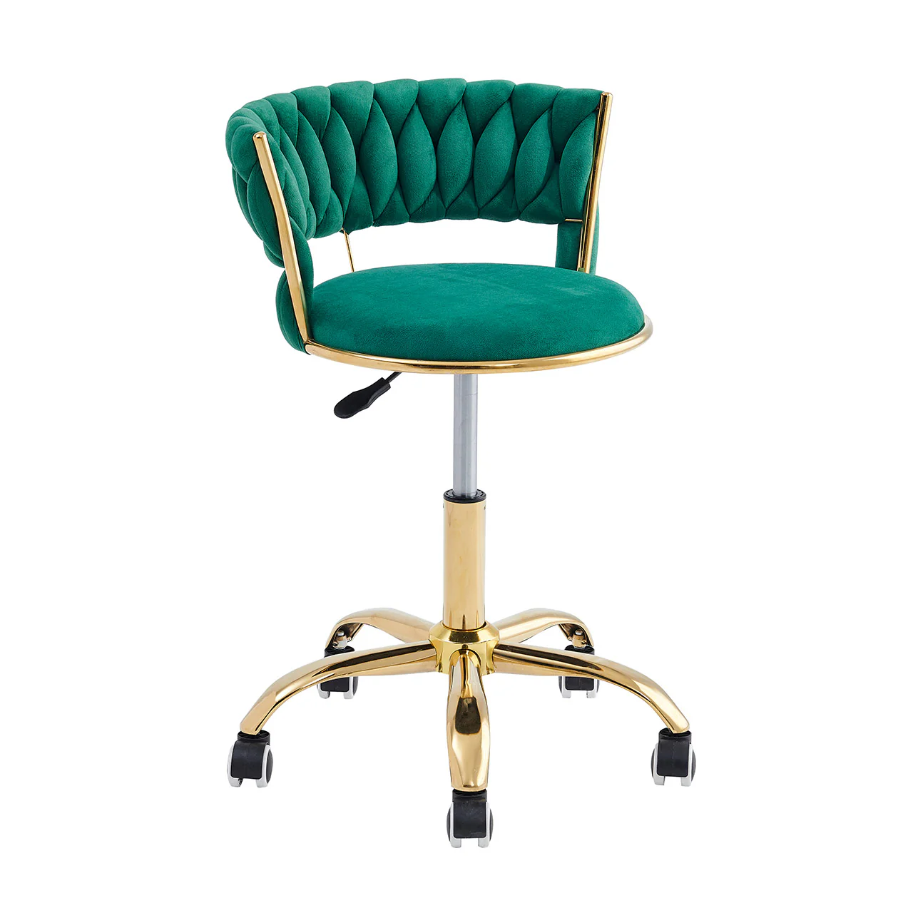 Stylish Gold Frame Bar Chair With Wheels – Available In 3 Colours MWCG05C - Image 3