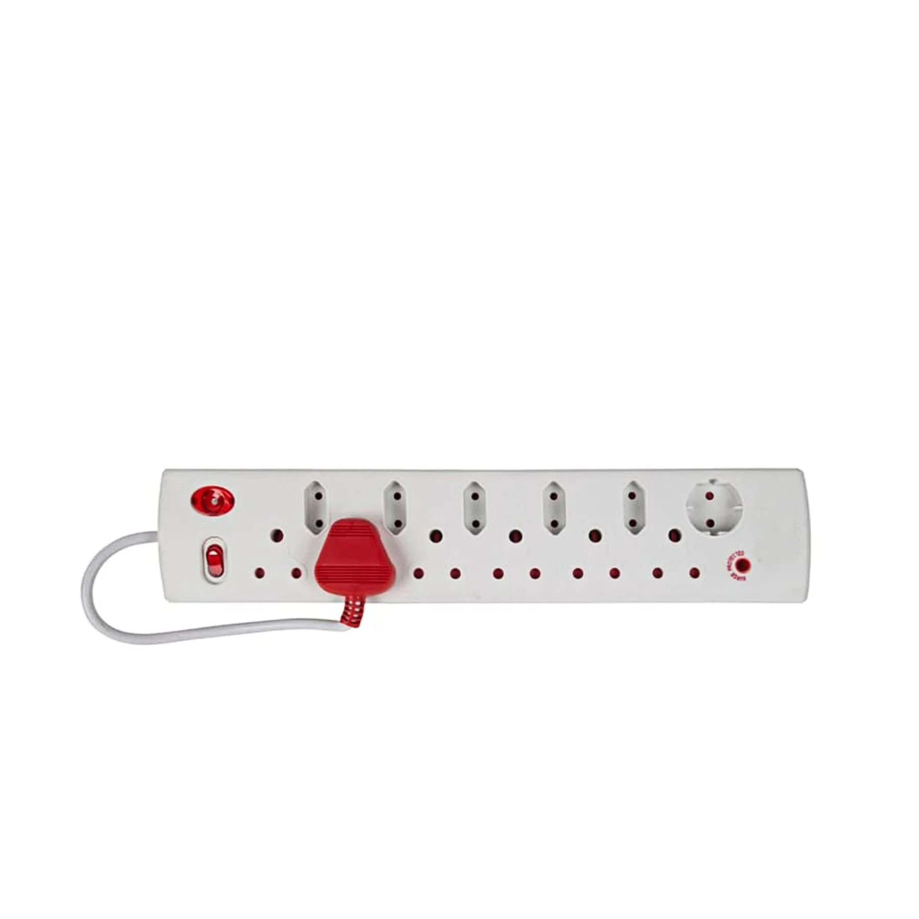 Ellies Surge Protection 12 Way Multi Plug - White