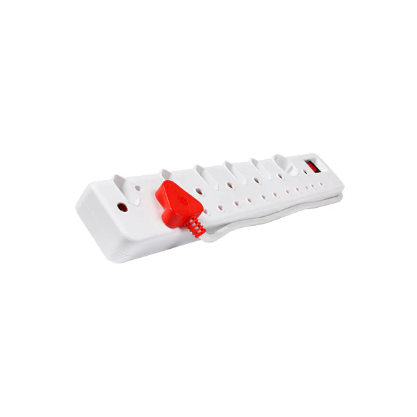 Ellies Surge Protection 12 Way Multi Plug - White - Image 2