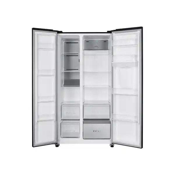 TCL 578L NETT NO FROST INVERTER SIDE BY SIDE REFRIGERATOR - GREY + FREE F117SDG BAR FRIDGE - Image 2