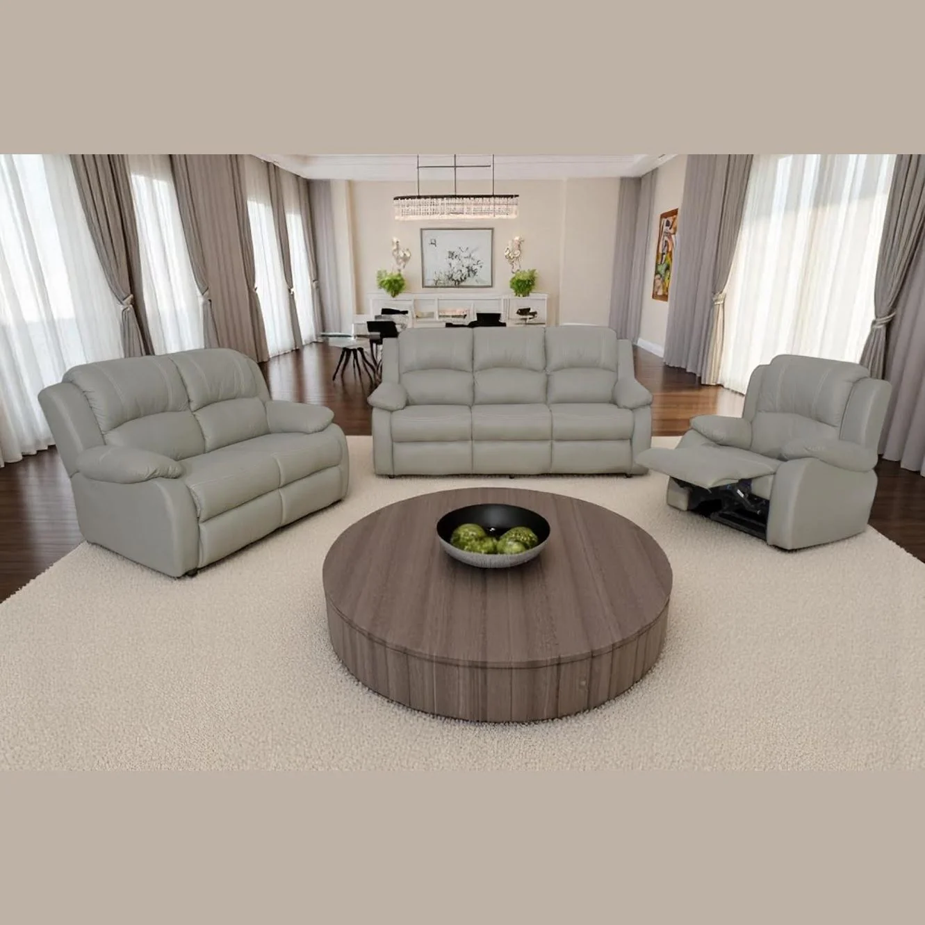 Tempo 3 Piece 1 Action Recliner Lounge Suite - Image 3