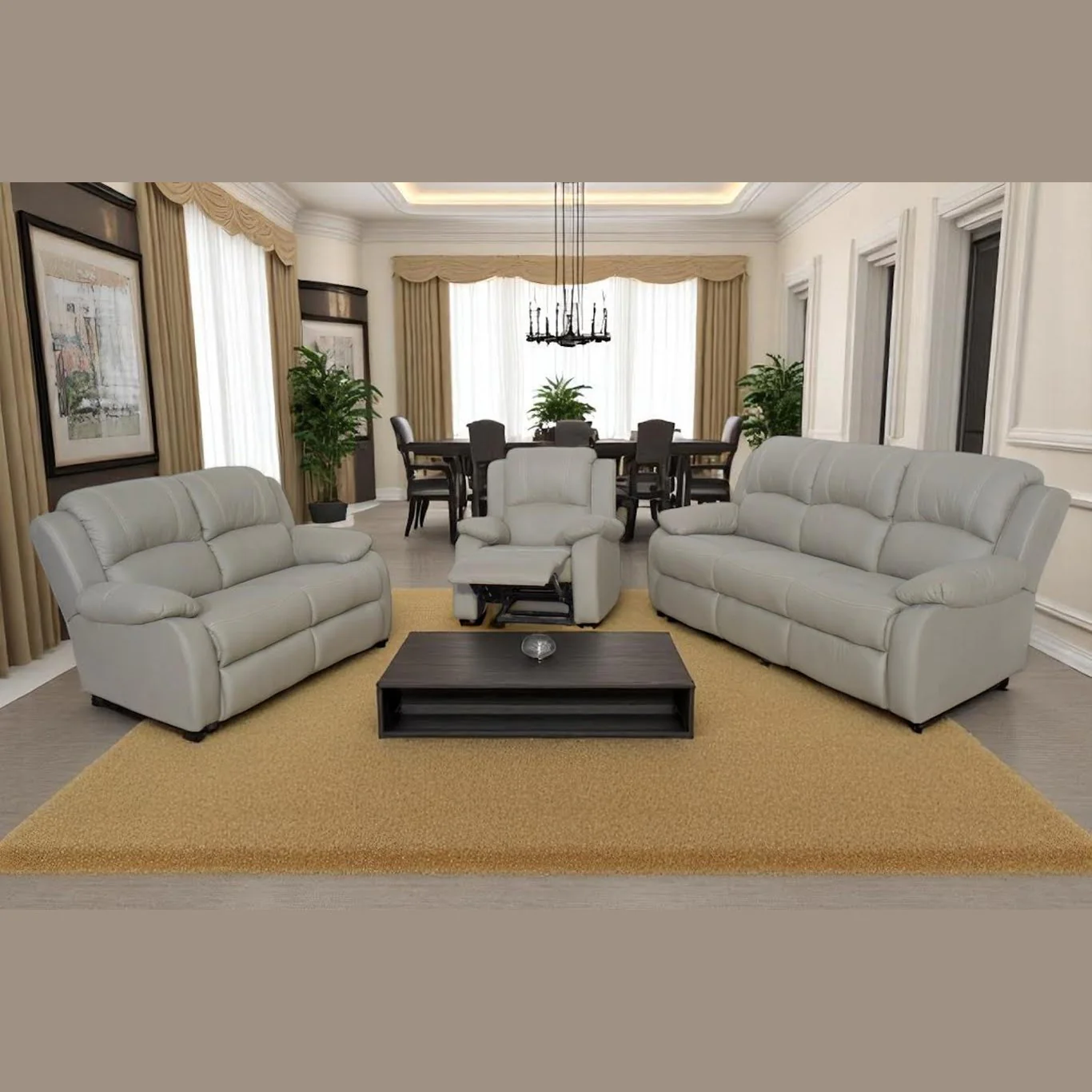 Tempo 3 Piece 1 Action Recliner Lounge Suite - Image 5