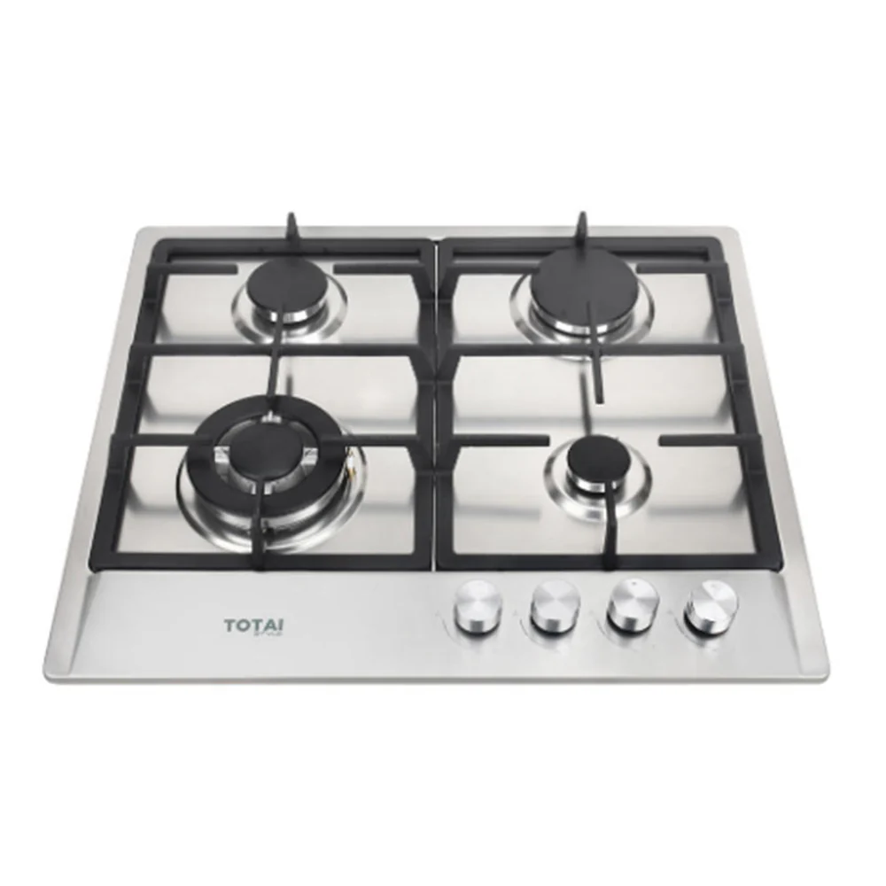 Totai Style 4 Burner Stainless Steel Gas Hob - 03/TS4BNR-SS