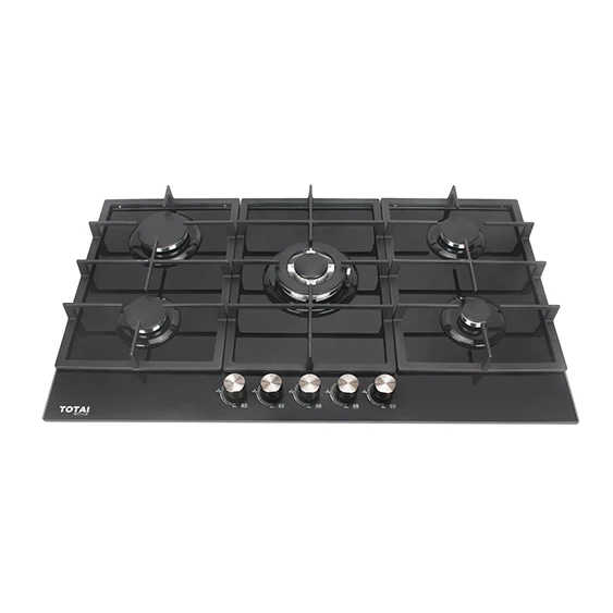 TOTAI STYLE 5 BURNER GAS HOB GAS ON GLASS - 03/TS5BNR-GG