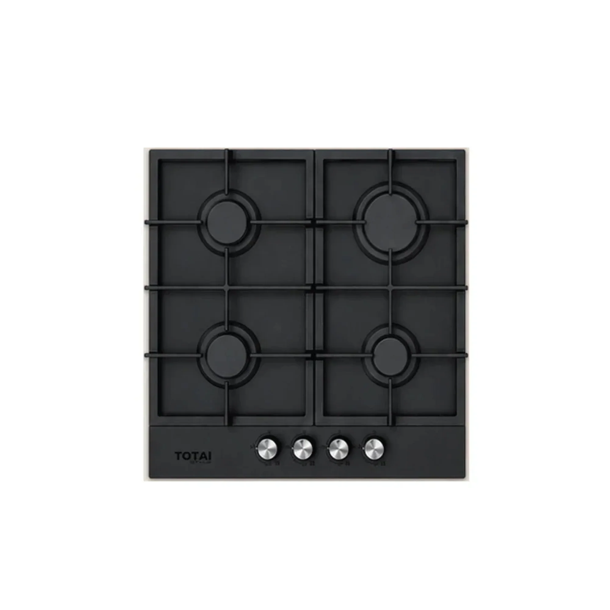Totai 60cm 4 Burner Gas on Glass Hob Matte Black 26/GOG4BNMBL