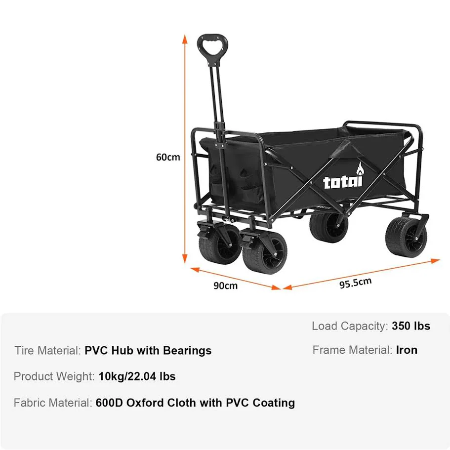 Totai Compact Folding Camping Cart Utility Wagon - Image 5