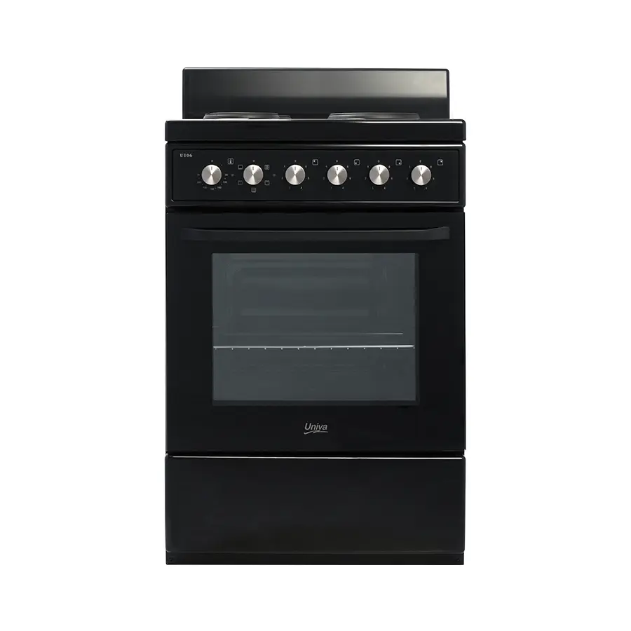 Univa 600mm Electric Stove with Electric Oven & Ceran Top U126CB