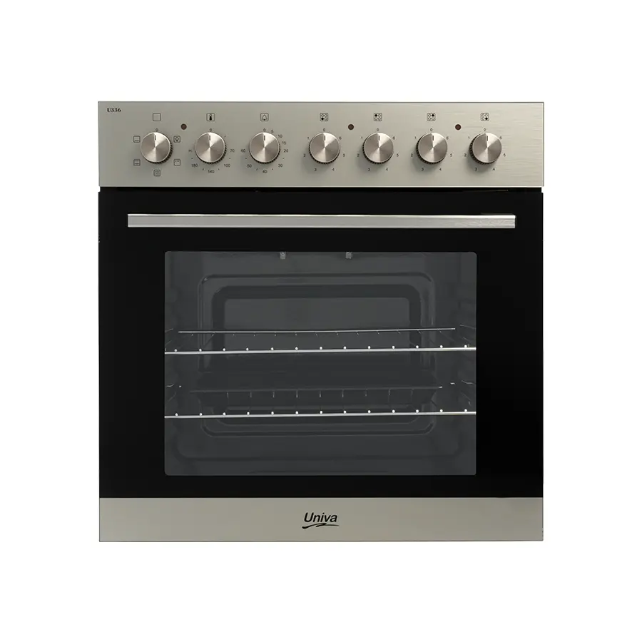 Univa ELEGANT BRUSHED METALLIC OVEN AND CERAN HOB U336CM - Image 2