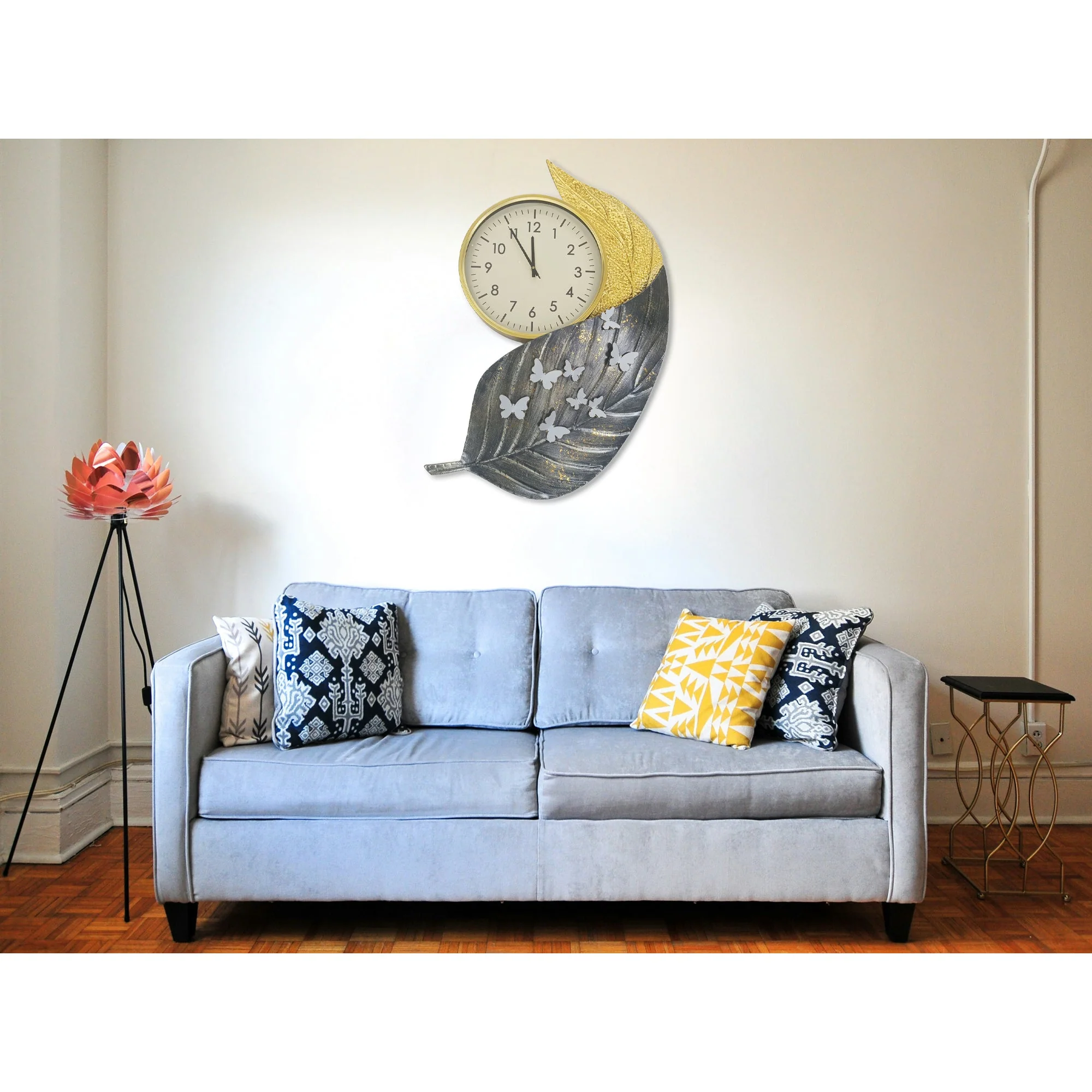 Urban Decor Clock Wall Decoration Black & Gold - Image 3