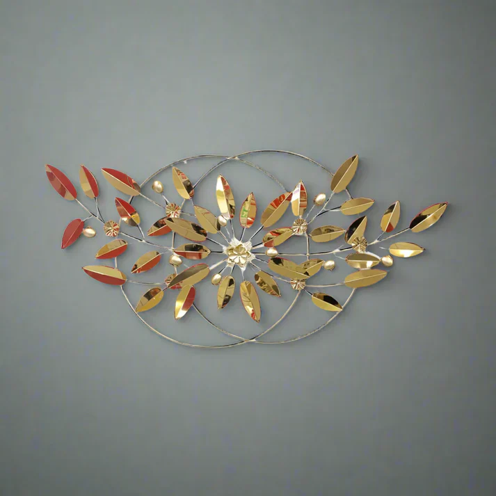 Urban Decor Leaf Wall Decoration Gold - Image 2