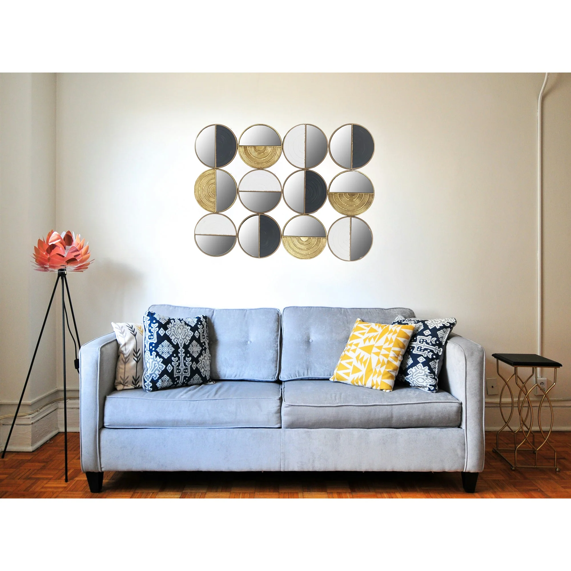 Urban Decor Metal Circular Wall Decor Black, Gold & Silver - Image 3