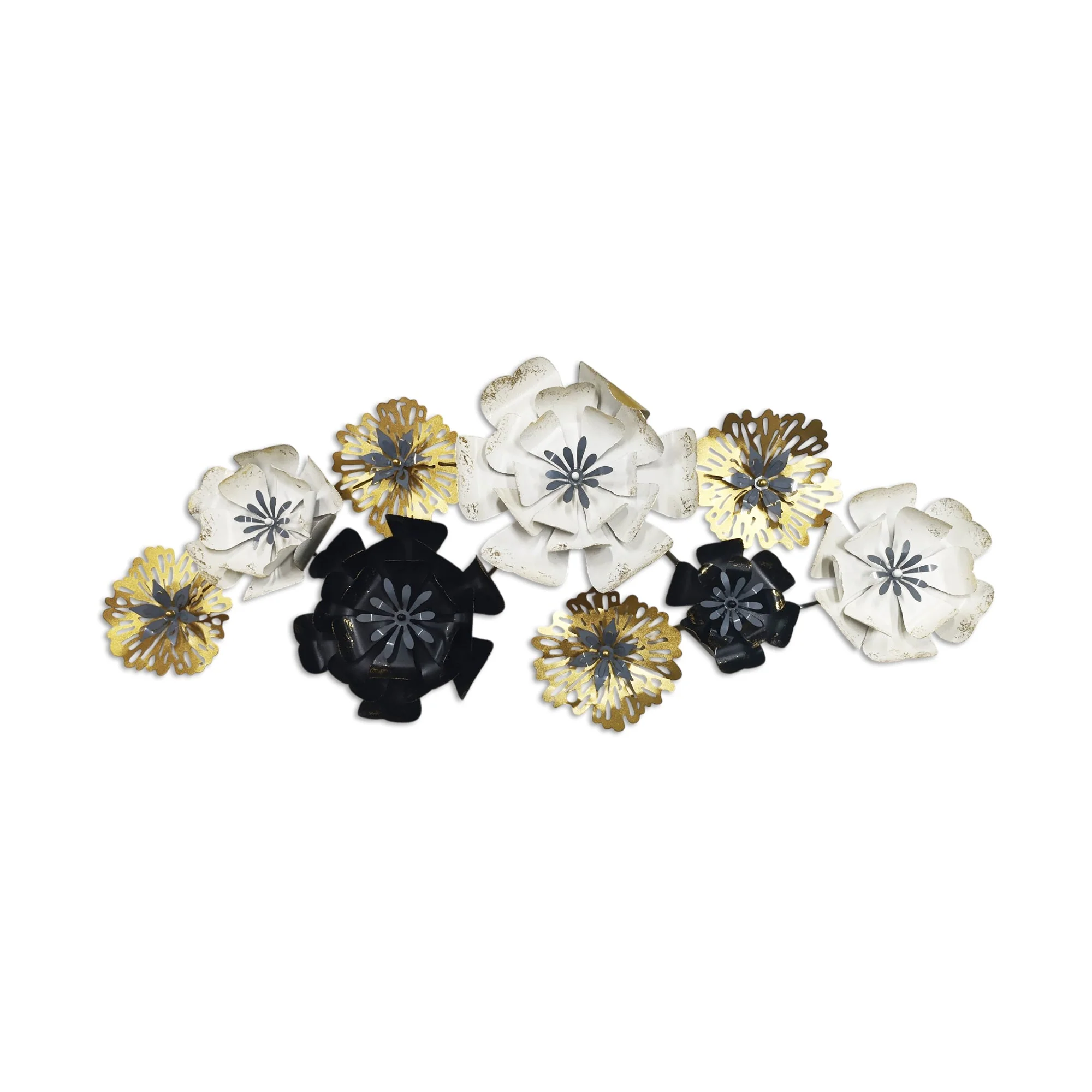 Urban Decor Metal Wall Decoration Gold, Black & White - Image 2