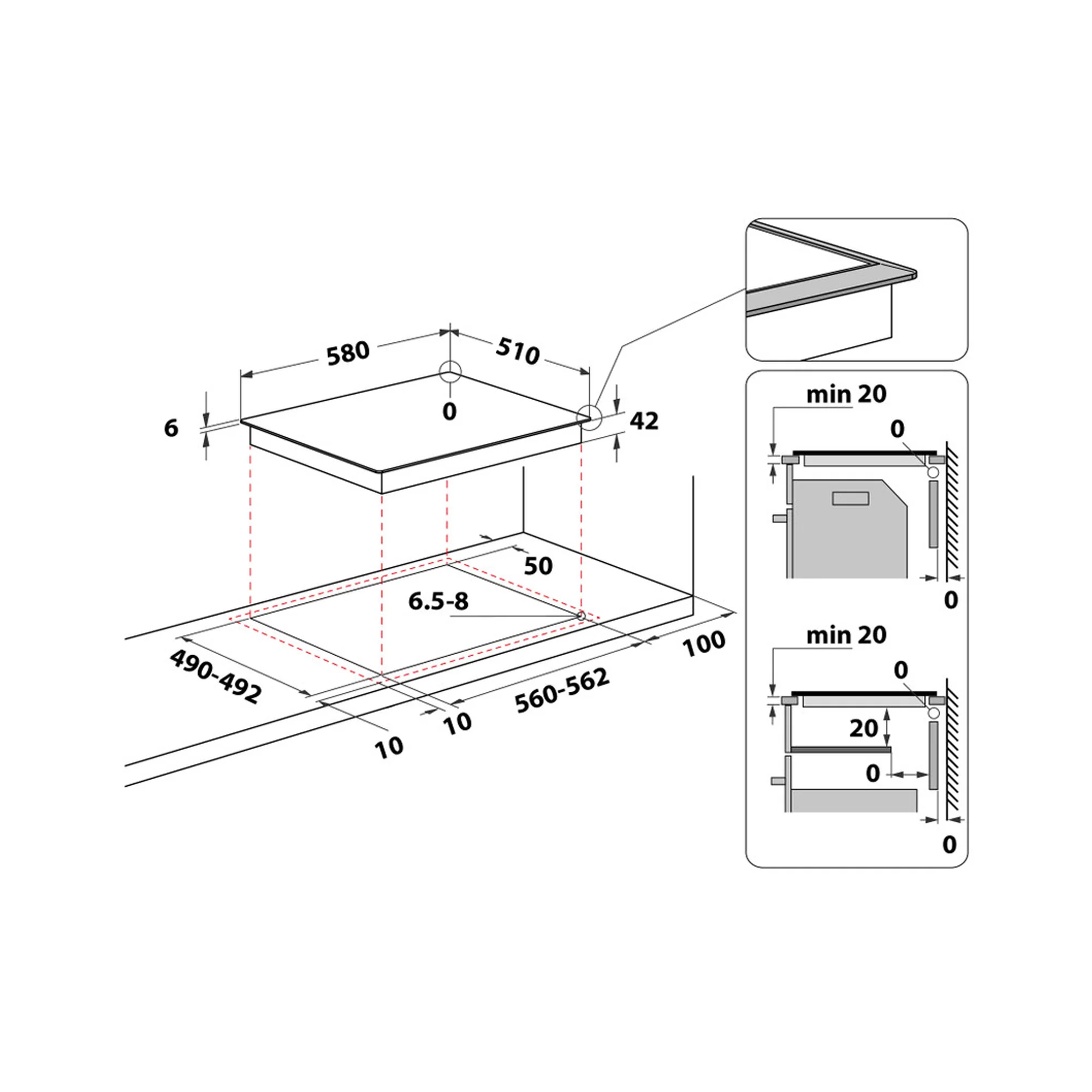 Whirlpool 60cm Touch Control Hob - AKT8210LX - Image 4